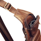 Leather Sling Bag Backpack for Men Women Crossbody Shoulder Chest Day Pack - Image 5