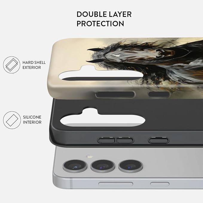 Compatible for Samsung Galaxy A37 5G Case, Dual Layer Heavy Duty 2 in 1 - Image 2