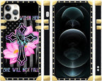 Compatible with iPhone 12 Pro Max Case, Praying Cross Hands Luxury Golden - Image 2