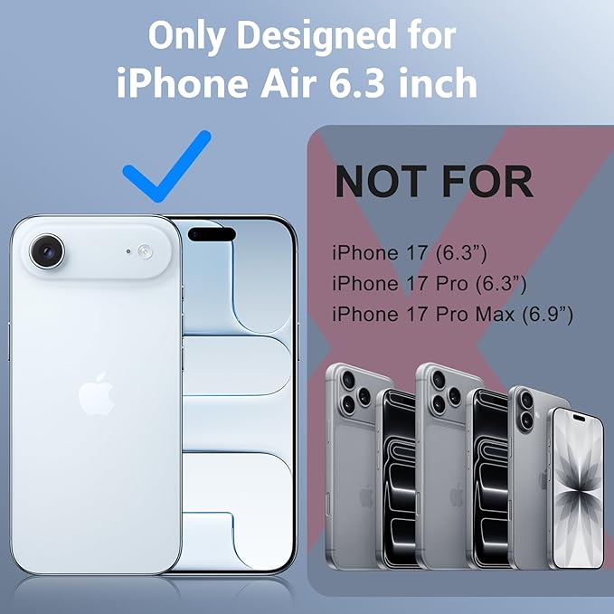 Red2Fire for iPhone Air Case Waterproof, Phone Case 6.5" Blue/Clear - Image 7
