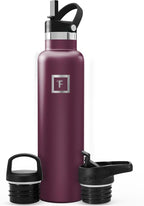 IRON °FLASK Camping & Hiking Hydration Flask - 24 oz Burgundy by IronFlask