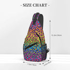 Rainbow Leopard Print Crossbody Sling Bags - Image 2