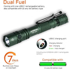 ACEBEAM TAC 2AA EDC Tactical Dual Modes Flashlight Rechargeable, 1600 High - Image 5