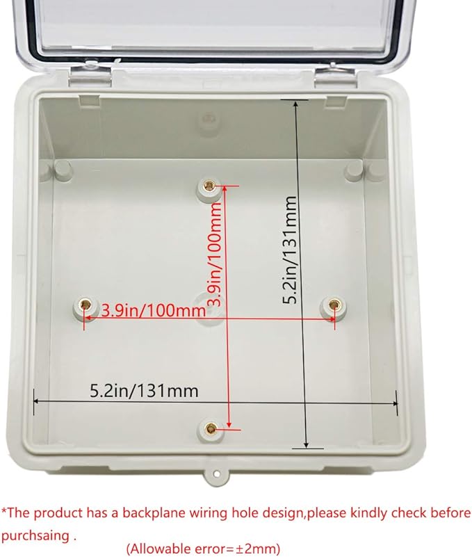 Zulkit 2pcs Junction Box ABS Plastic Dustproof Waterproof IP65 Electrical Boxes - Image 5
