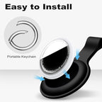 Linsaner Holder for AirTag 2nd Gen & 1st Gen, Silicone Case Keychain Key Ring - Image 4