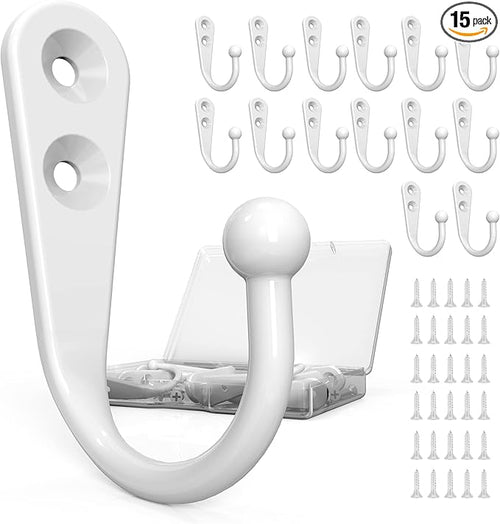 15 Pack Heavy Duty Coat Hooks Wall Mount, by PRIGVOT