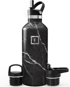 IRON °FLASK Camping & Hiking Hydration Flask - 32 oz Black Marquina by IronFlask