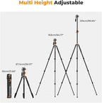 K&F CONCEPT 90''/230cm Overhead Camera Tripod, Horizontal Shooting Video Tripods - Image 7