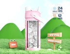 18 oz kids water bottle with straw and handle: Leak Resistant, Keep Cold 24H - Image 5