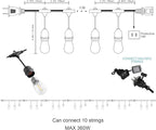 Banord Outdoor String Lights, 105FT Waterproof Patio Lights - Image 4