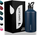 Insulated Water Bottle 128oz, Triple Wall Vacuum Stainless Steel, Leak Proof & - Image 7