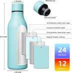 BJPKPK Insulated Water Bottles, 18 oz Stainless Steel Metal Water Bottle - Image 3
