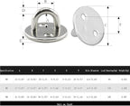 heyous 2 Set M8 Suspension Ceiling Wall Mount U Hook Anchor Hanger Stainless - Image 7