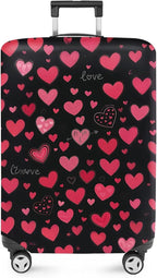 ANNA QUEEN Heart Pattern Luggage Cover, Love Theme Suitcase Protector, by ANNAQUEEN