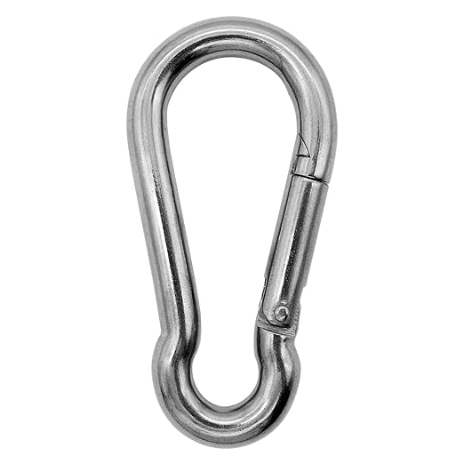 304 Stainless Steel Carabiners -6.3 inch Heavy Duty, Durable & Rust-Free Clips by Outmate