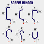 Garage Hooks Heavy Duty, Wall Mounted Steel Tool Hangers - Image 2