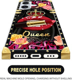 Compatible with iPhone 16 Plus Case, Queen Lip Crown Leopard Print Luxury - Image 4