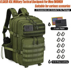 45L Tactical Backpack for Men Women, Military Assault Pack - Image 2