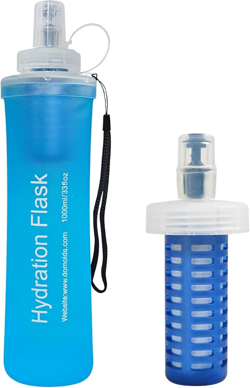 1L Soft Flask Water Bottle, Collapsible Water Bottle by CXWLJL