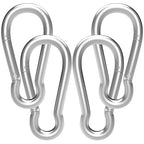 Carabiner, Heavy Duty Galvanized Steel Spring Snap Hook Carabiner Clips by High-PQ