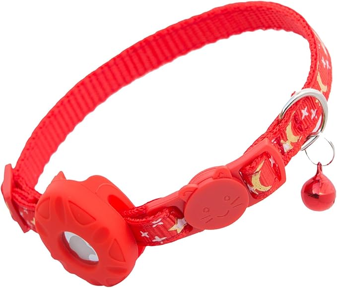 Airtag Cat Collar Breakaway, Safety Kitten Collar by Bencacawinstyle