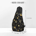 Golden Paw Print Crossbody Sling Bags - Image 2