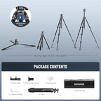 NEEWER LITETRIP LT07 61" Aluminum Travel Camera Tripod, Portable Stand - Image 7