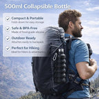 Collapsible Water Bottles, 16oz Portable Reusable Silicone Water Bottle - Image 6