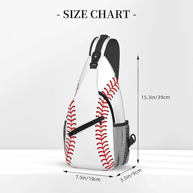 Baseball Crossbody Sling Bags for Women Men Ball Pattern - Image 2