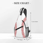 Baseball Crossbody Sling Bags for Women Men Ball Pattern - Image 2