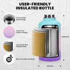 RAYMYLO Insulated Water Bottle 64 oz, Triple Wall Vacuum Stainless Steel - Image 5