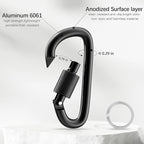 sprookber 3" Locking Carabiners | Keychain Carbineers D Ring Key Clip Spring - Image 4