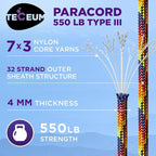 TECEUM Reflective Paracord Rope 1000 – 1000ft/200ft/100ft/50ft – 40+ Colors – - Image 2