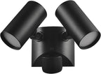 Globe Electric 180-Degree 22W Twin Head Black Hardwired Motion Activated by GlobeElectric