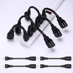 Miady Short Power Extension Cord Outlet Saver, 3 Prong - Image 3