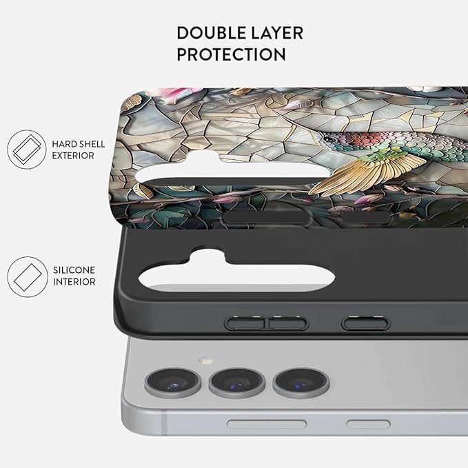Compatible for Samsung Galaxy S25 FE 5G Case, Dual Layer Heavy Duty 2 in 1 - Image 2