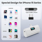 Small Portable Charger 5200mAh, Upgraded PD USB C Power Bank Built-in USB-C - Image 4