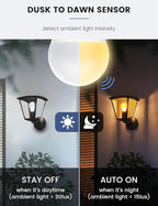 MikeWin Dusk to Dawn Light Bulbs Outdoor, 3000K Warm White, 12W Auto ON/Off - Image 3