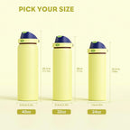 POWCAN 24 oz Insulated Stainless Steel Water Bottle: 2-in-1 Push-Button Spout & - Image 8