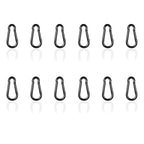 Black Carabiner, Heavy Duty Galvanized Steel Spring Snap Hook Carabiner Clips by High-PQ