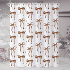 Brown Bow Shower Curtain - Image 3