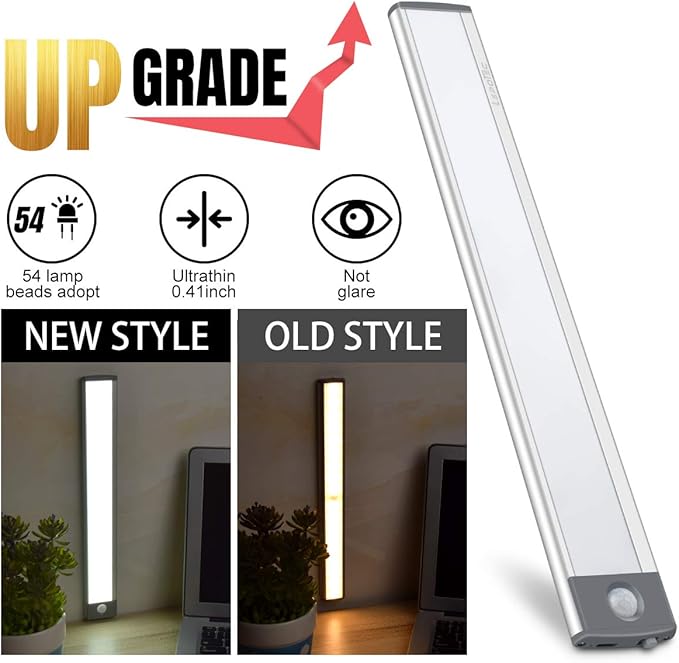 30-LED Motion Sensor Cabinet Light, Under Counter Closet Lighting, Wireless USB - Image 7