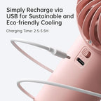 JISULIFE Handheld Portable Fan, Stronger and Longer-Lasting: 5 Speed, 3600mAh - Image 8