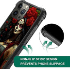 for iPhone 16 Pro Case, Day of The Dead Halloween Woman Pattern Graphic Design - Image 6
