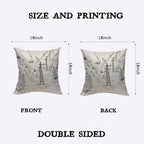 TKS MITLAN Mountain Ski Lift Pillow Cover 18x18 inch Sketch White Wintertime - Image 2