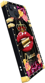 Compatible with iPhone 15 Case, Queen Lip Crown Leopard Print Luxury Golden - Image 4