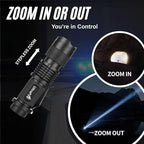 ULTRAFIRE 3 Pack Mini Flashlights Focus Adjustable SK68 Single Mode Tactical - Image 4
