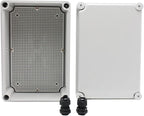 MAKERELE Grey Outdoor Electrical Box Weatherproof 11.02”7.48”5.12” Plastic by MAKERELE