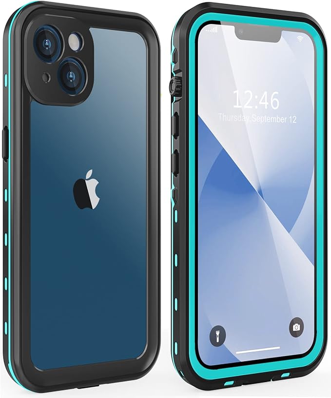 for iPhone 13 Case Waterproof Shockproof Dustproof Full-Body Sturdy by Dewfoam