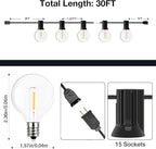 GPATIO Outdoor String Lights - 30FT Waterproof Patio Lights - Image 2